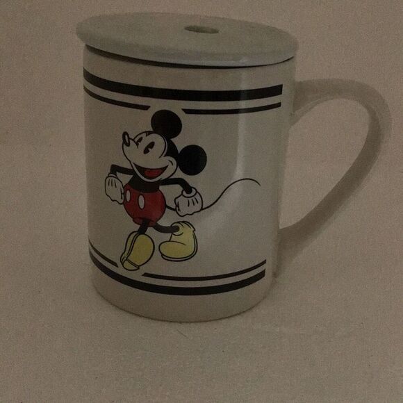 Vintage design, Mickey Mouse coffee mug with lid - Picture 2 of 6